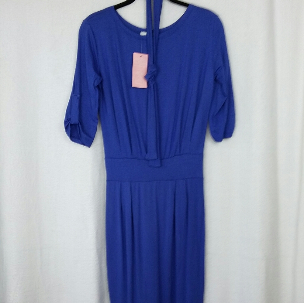 ⭐️ 5 for $25 ⭐️ Be You Makadamia Royal Blue Sheath Dress sz Medium